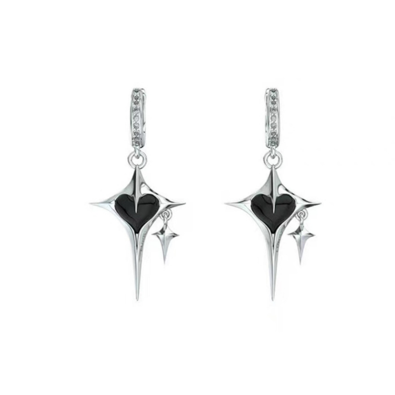 Cross Heart Earrings