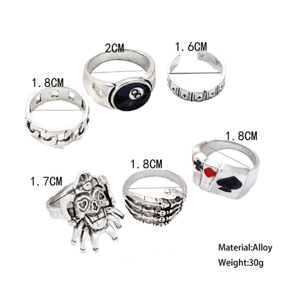 Punk Ring Set (6 Pieces)